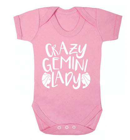 Crazy Gemini lady Baby Vest pale pink 18-24 months