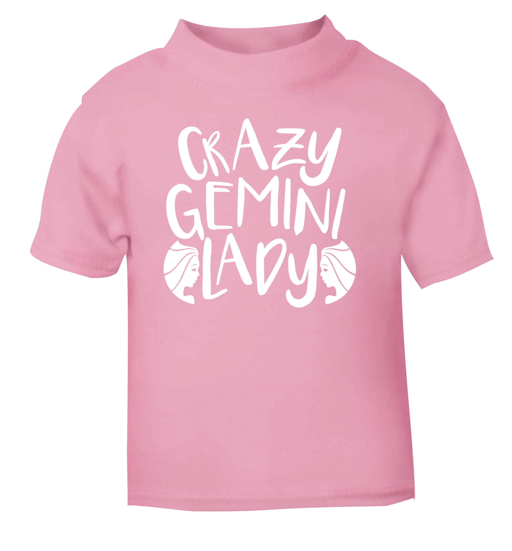 Crazy Gemini lady light pink Baby Toddler Tshirt 2 Years