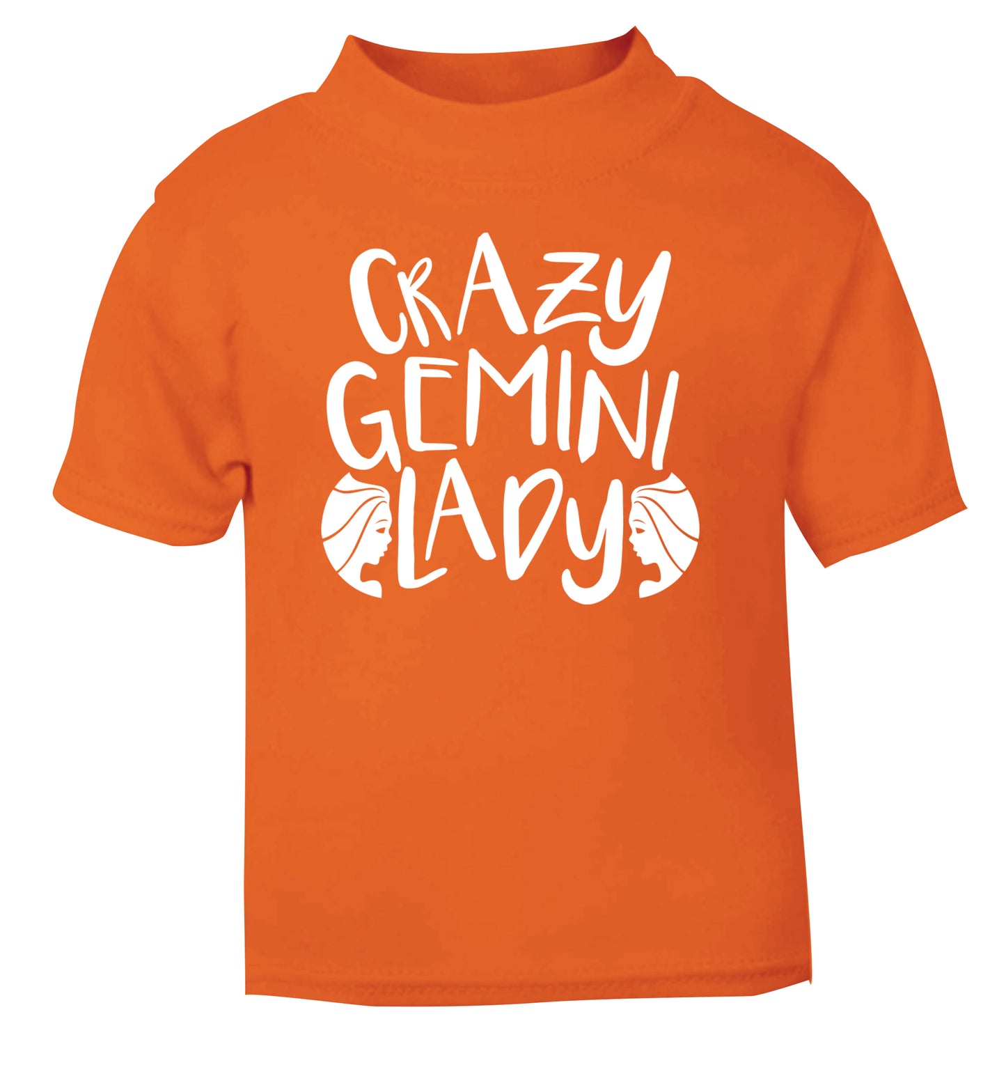 Crazy Gemini lady orange Baby Toddler Tshirt 2 Years