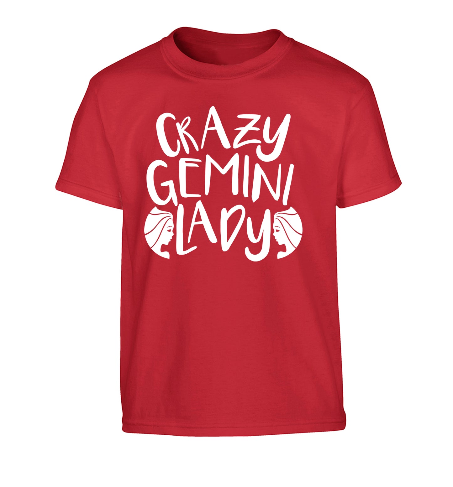 Crazy Gemini lady Children's red Tshirt 12-13 Years