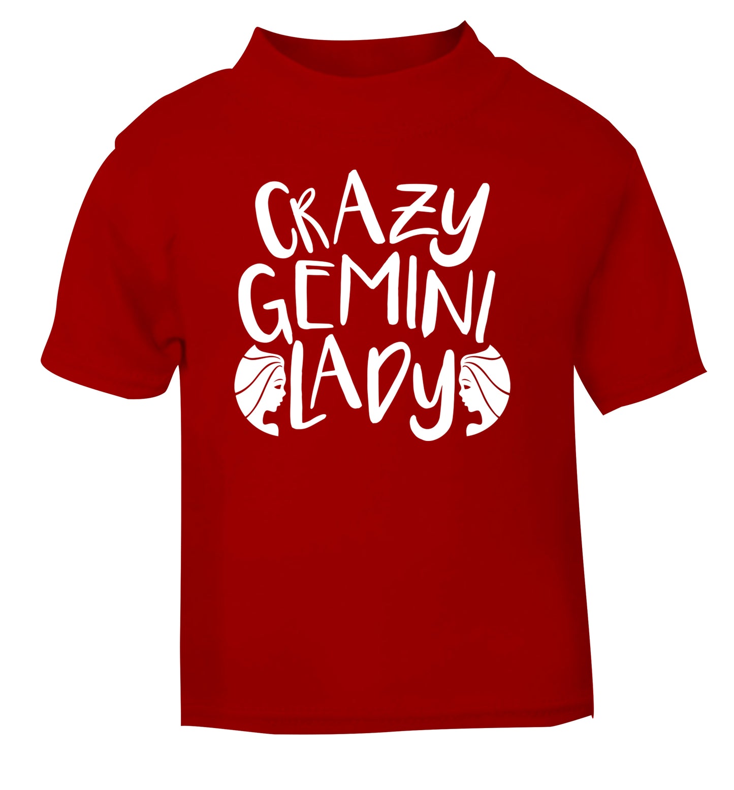 Crazy Gemini lady red Baby Toddler Tshirt 2 Years