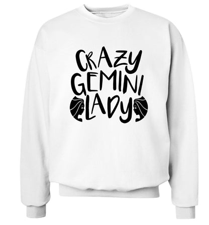 Crazy Gemini lady Adult's unisex white Sweater 2XL