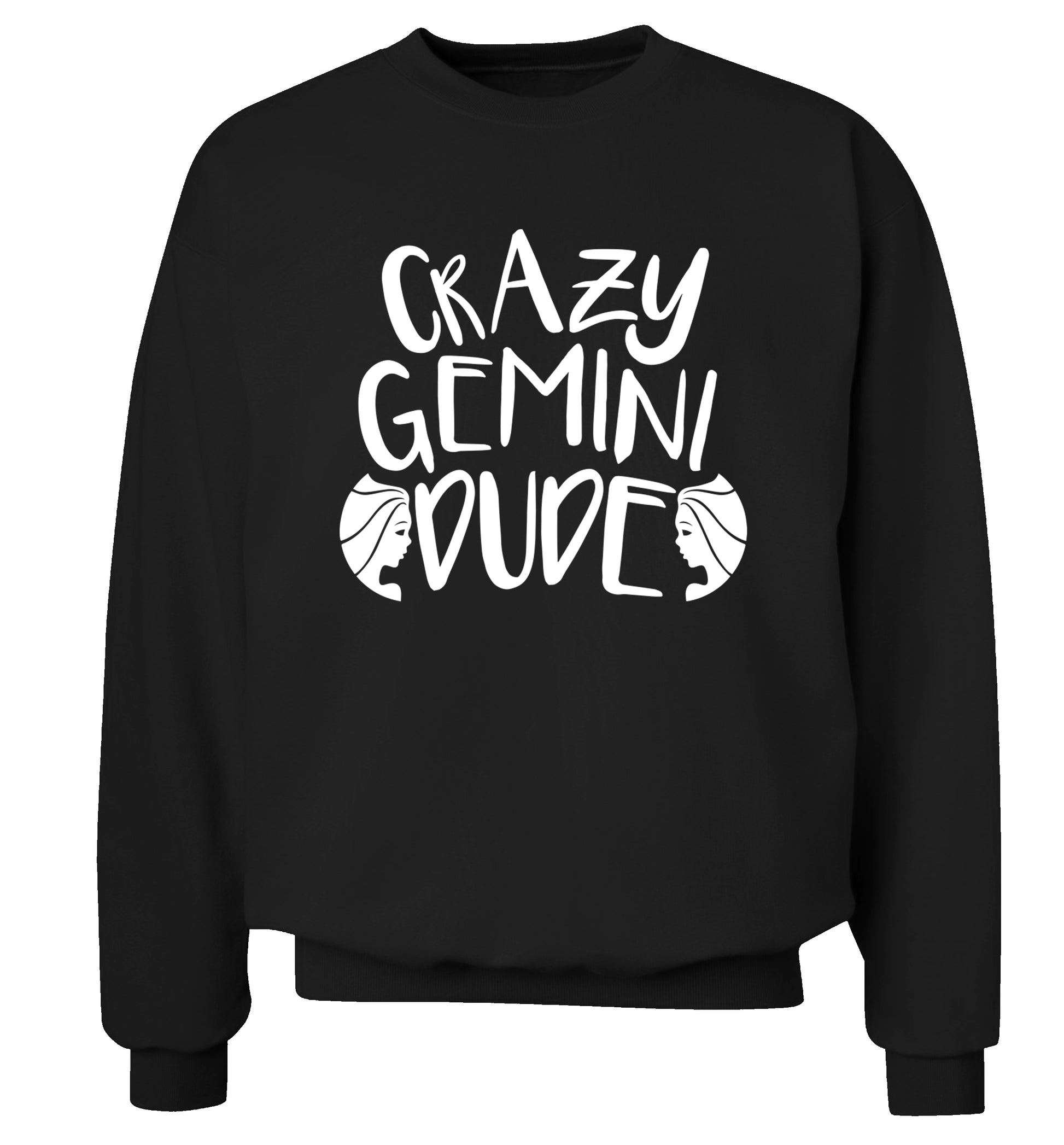 Crazy Gemini dude Adult's unisex black Sweater 2XL