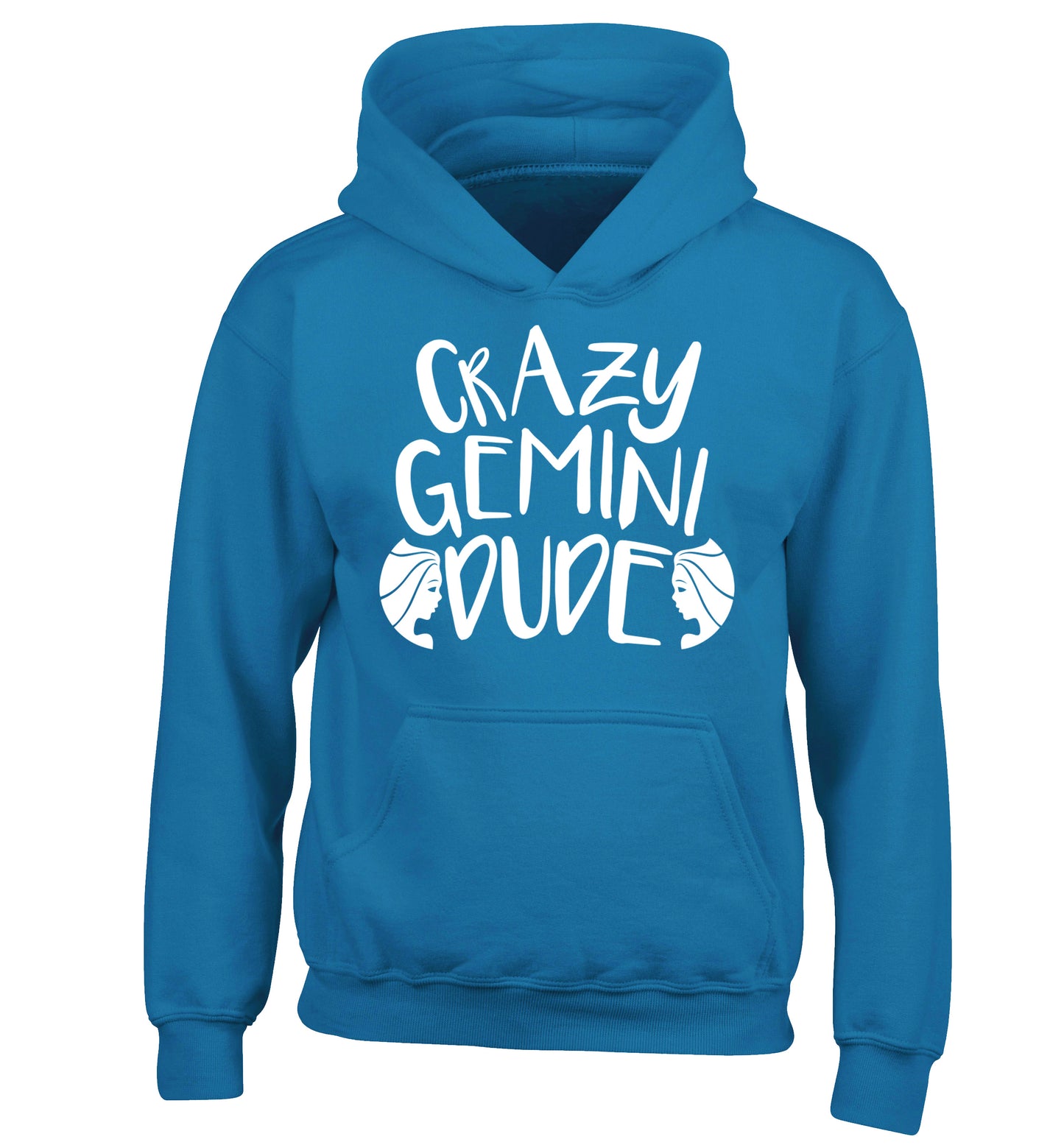 Crazy Gemini dude children's blue hoodie 12-13 Years
