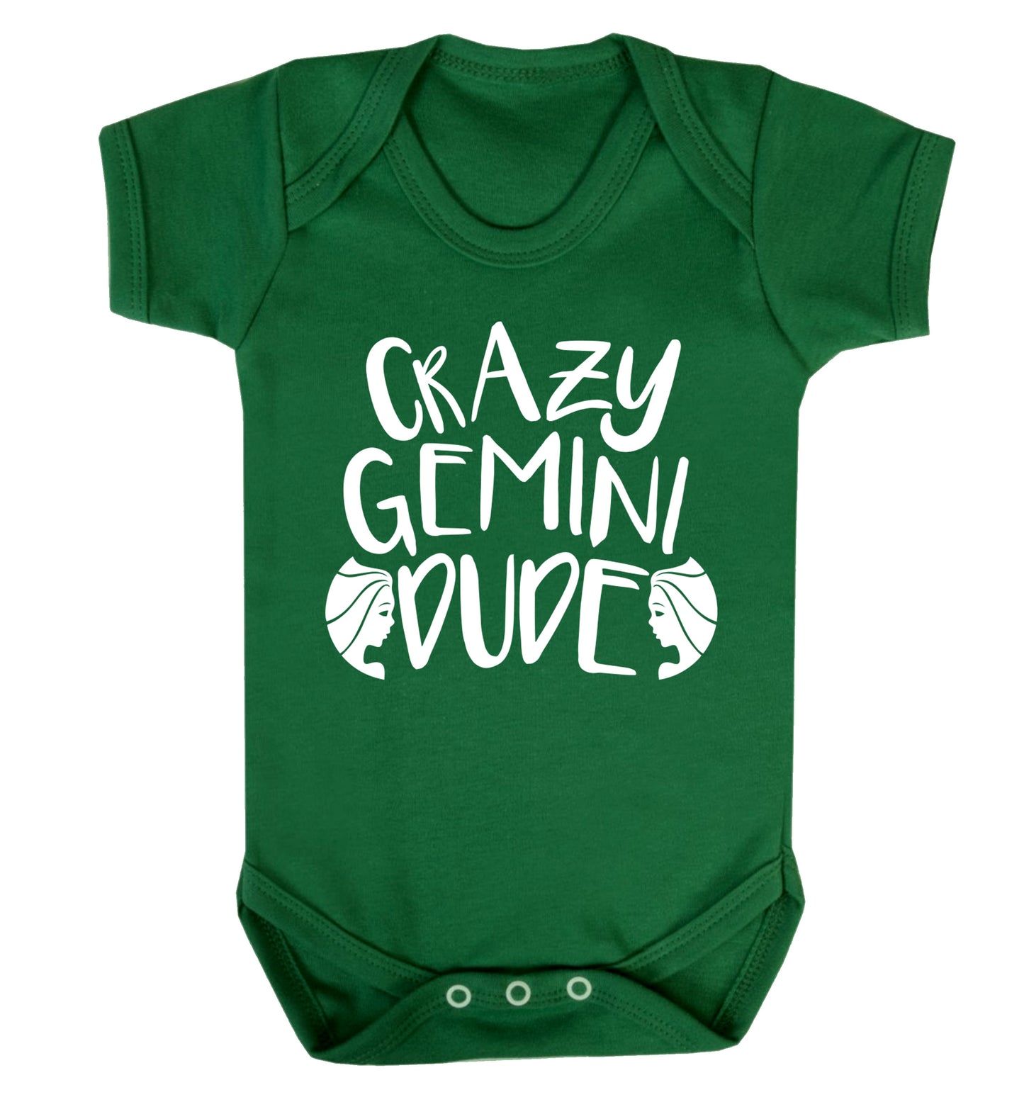 Crazy Gemini dude Baby Vest green 18-24 months