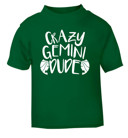 Crazy Gemini dude green Baby Toddler Tshirt 2 Years
