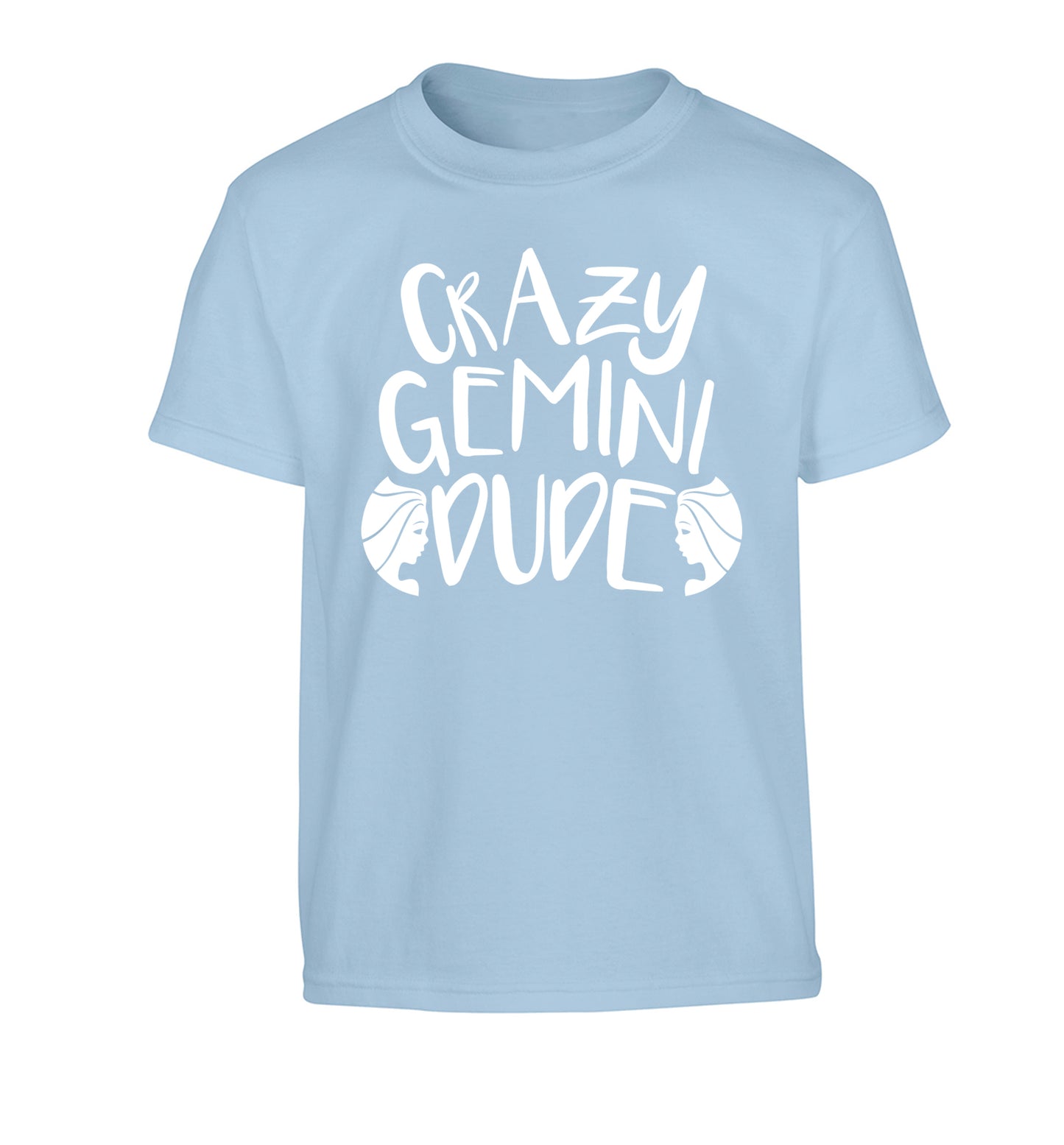 Crazy Gemini dude Children's light blue Tshirt 12-13 Years