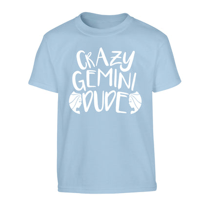 Crazy Gemini dude Children's light blue Tshirt 12-13 Years