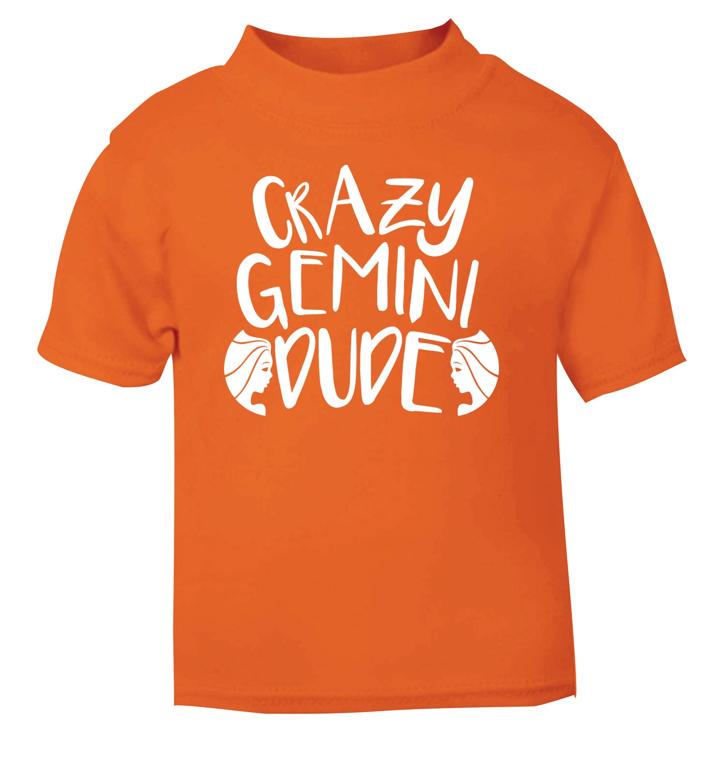 Crazy Gemini dude orange Baby Toddler Tshirt 2 Years