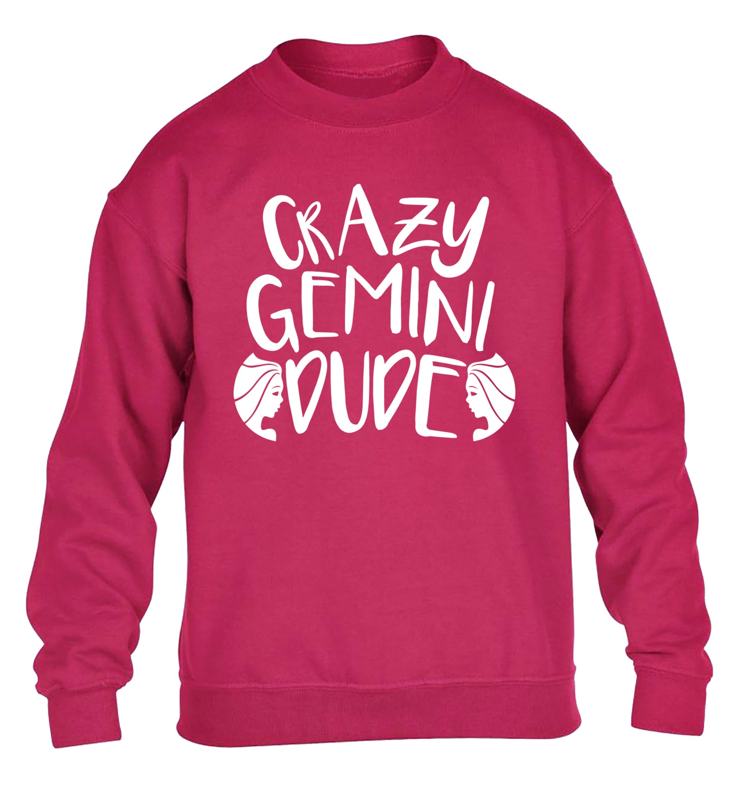 Crazy Gemini dude children's pink sweater 12-13 Years
