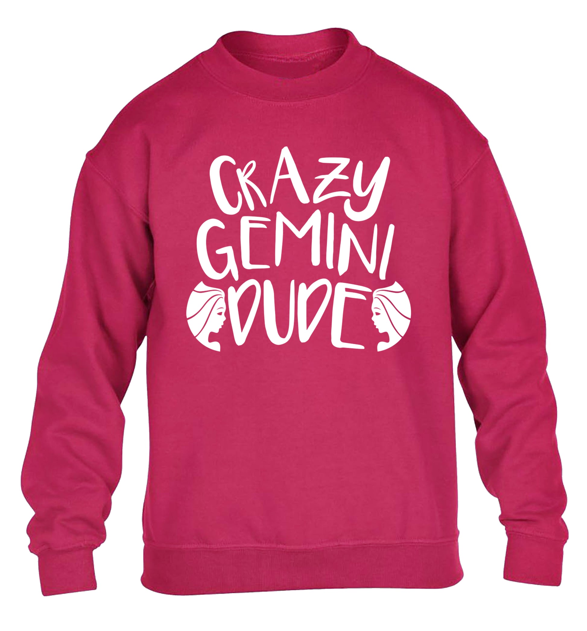 Crazy Gemini dude children's pink sweater 12-13 Years