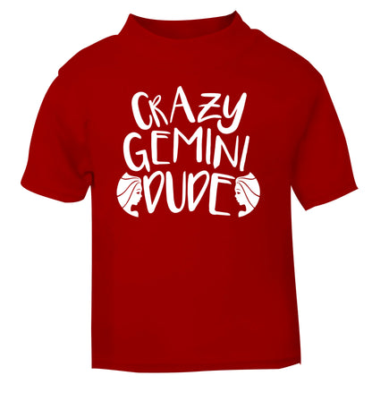 Crazy Gemini dude red Baby Toddler Tshirt 2 Years