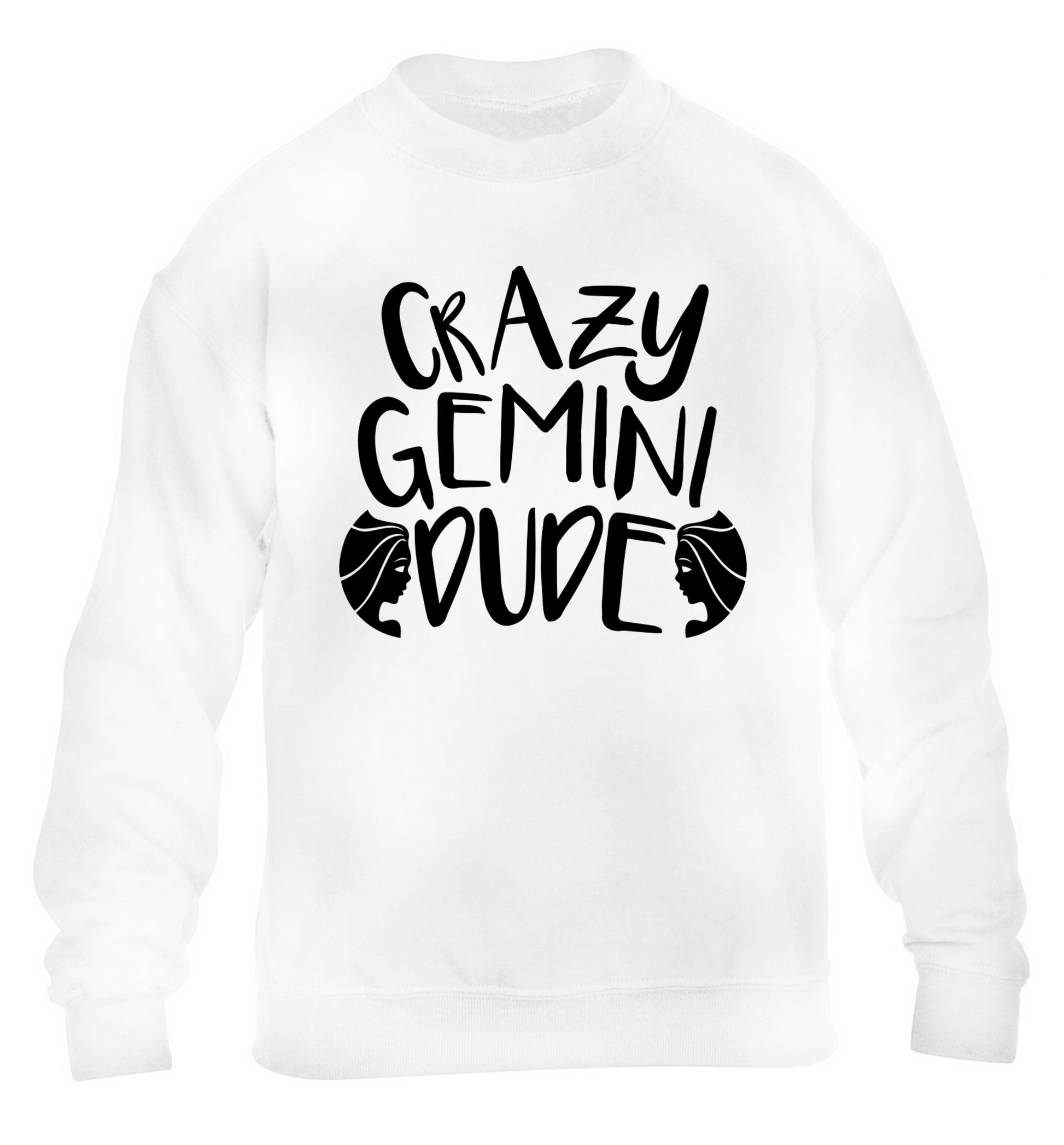 Crazy Gemini dude children's white sweater 12-13 Years