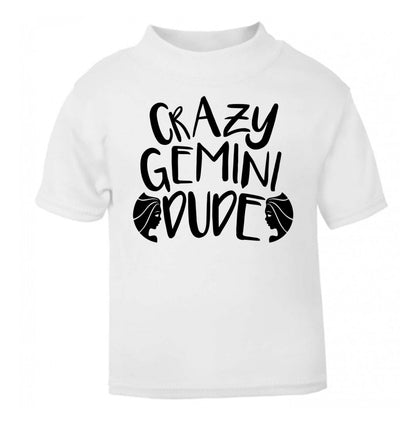 Crazy Gemini dude white Baby Toddler Tshirt 2 Years