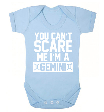 You can't scare me I'm a Gemini Baby Vest pale blue 18-24 months