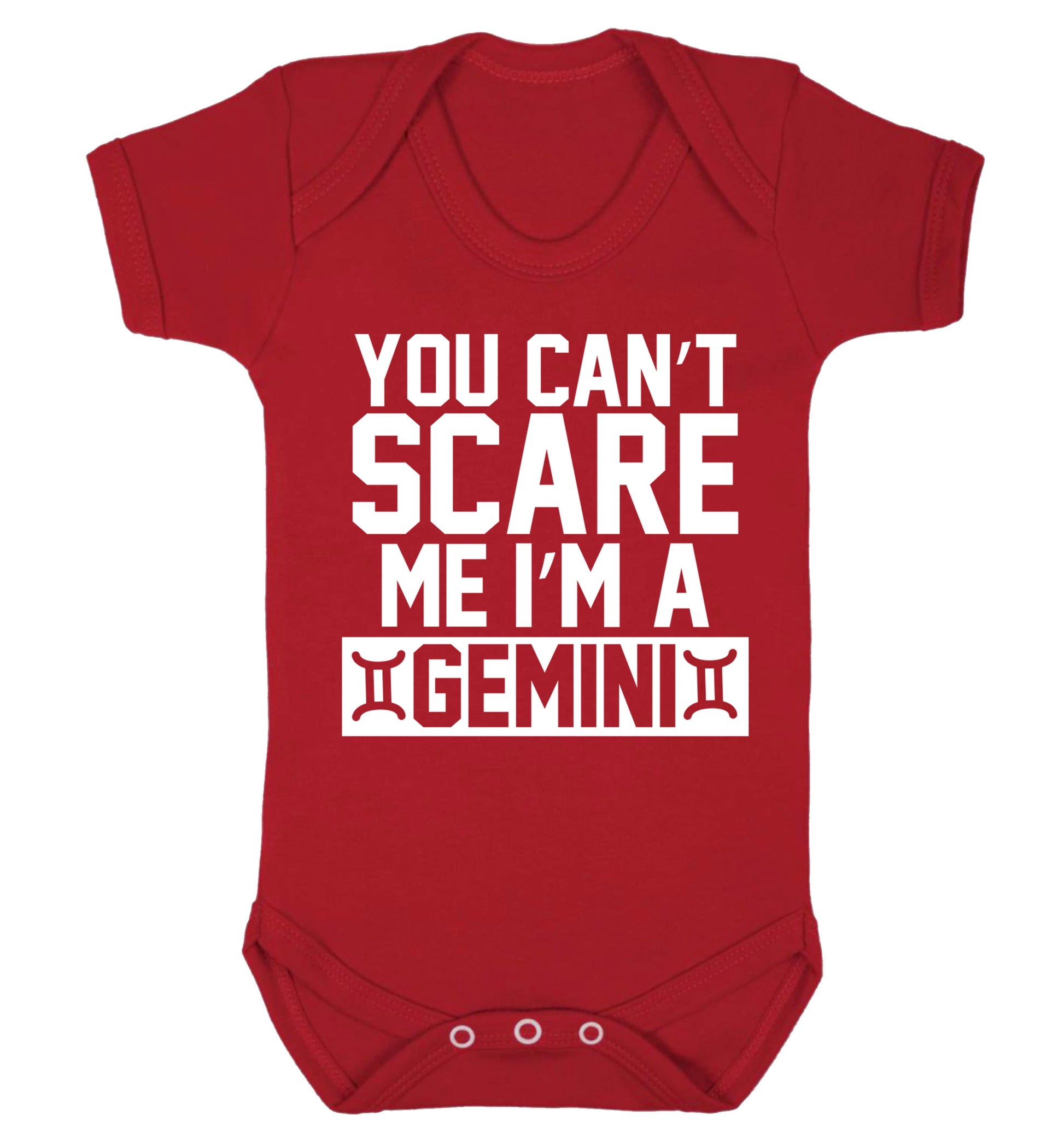 You can't scare me I'm a Gemini Baby Vest red 18-24 months
