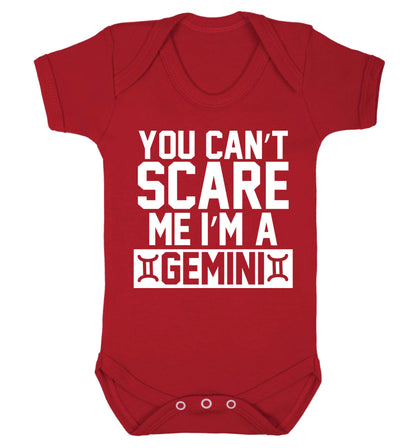 You can't scare me I'm a Gemini Baby Vest red 18-24 months