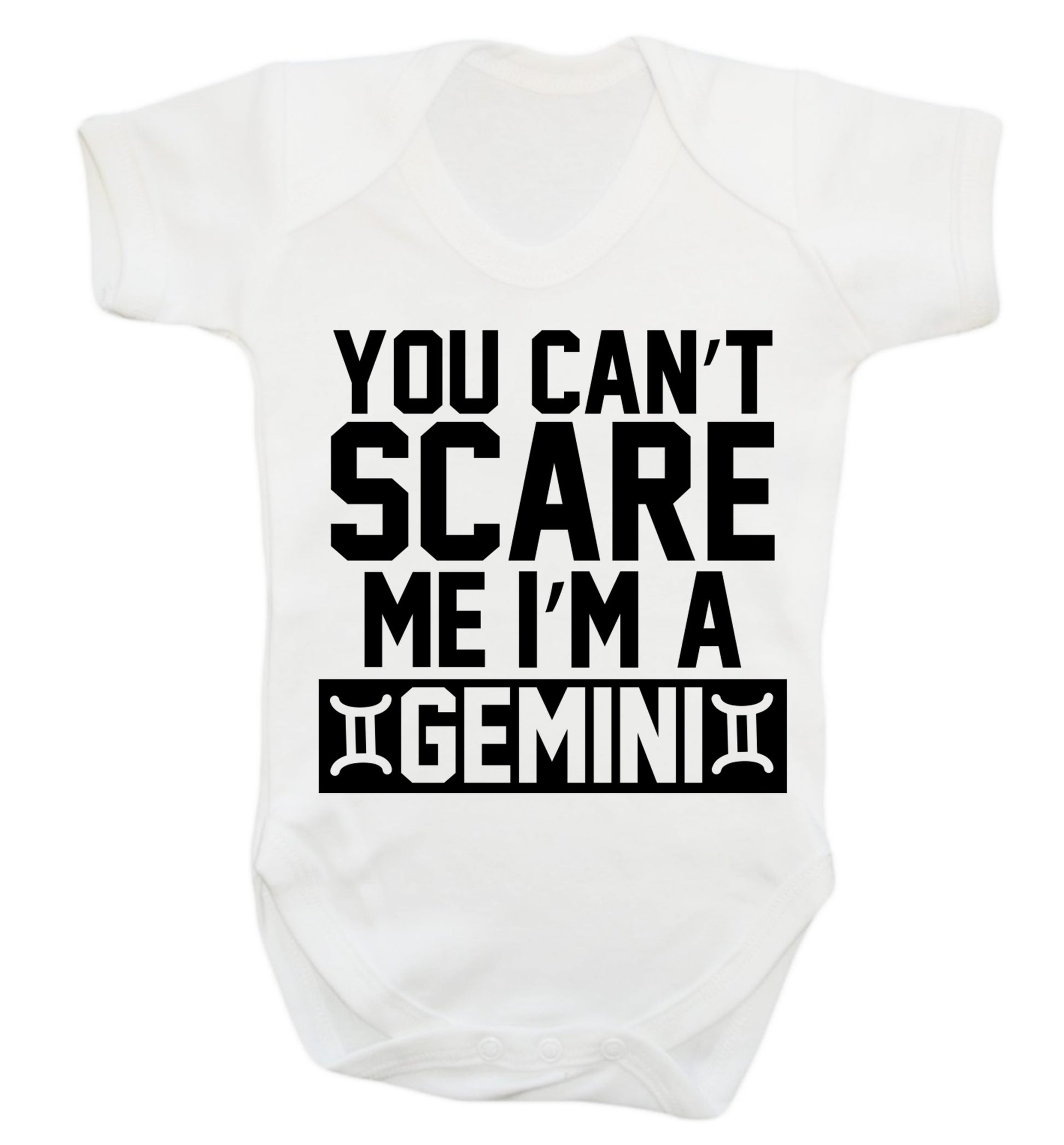 You can't scare me I'm a Gemini Baby Vest white 18-24 months