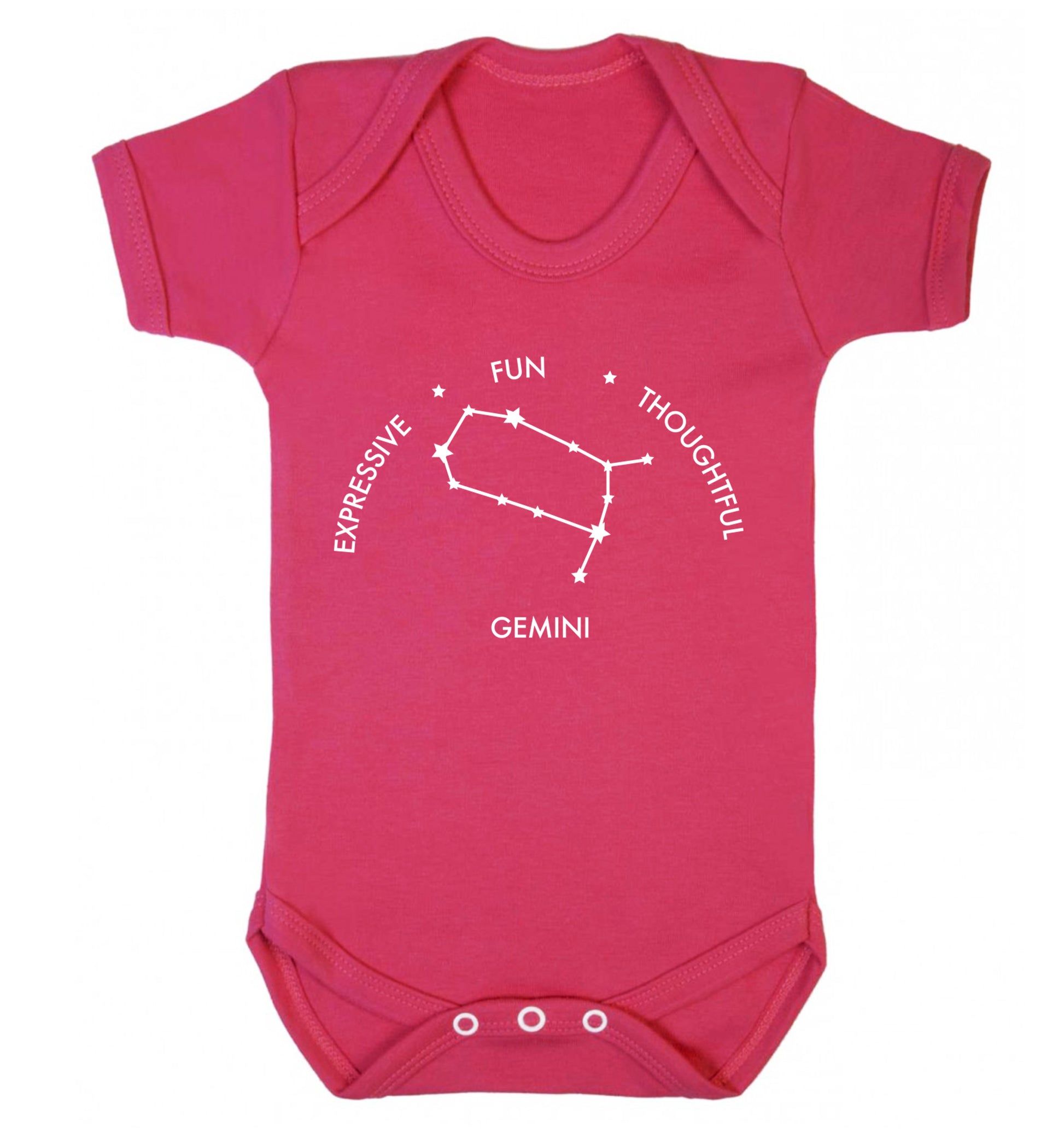 Gemini: Expressive, fun, thoughtful Baby Vest dark pink 18-24 months