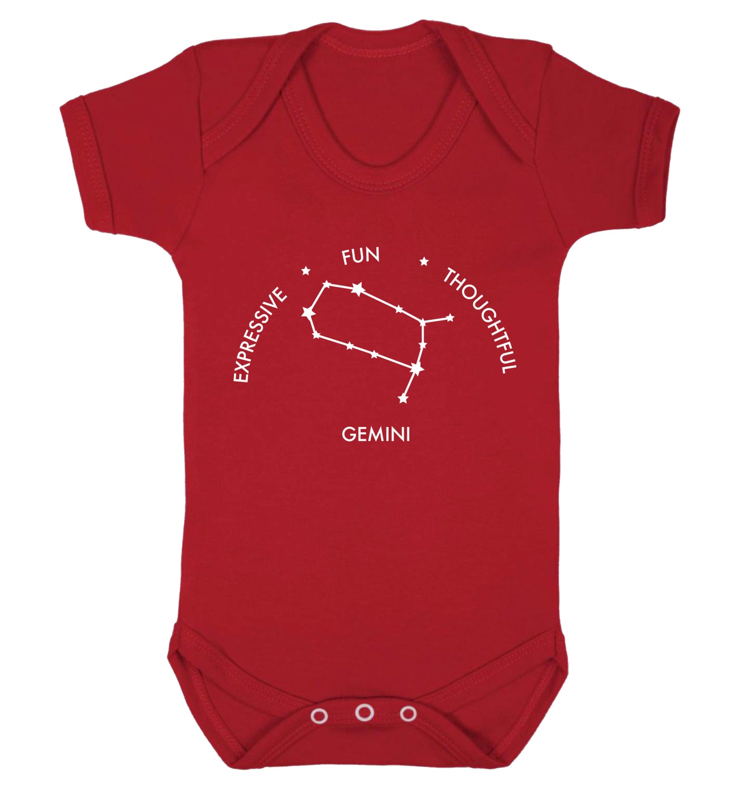 Gemini: Expressive, fun, thoughtful Baby Vest red 18-24 months