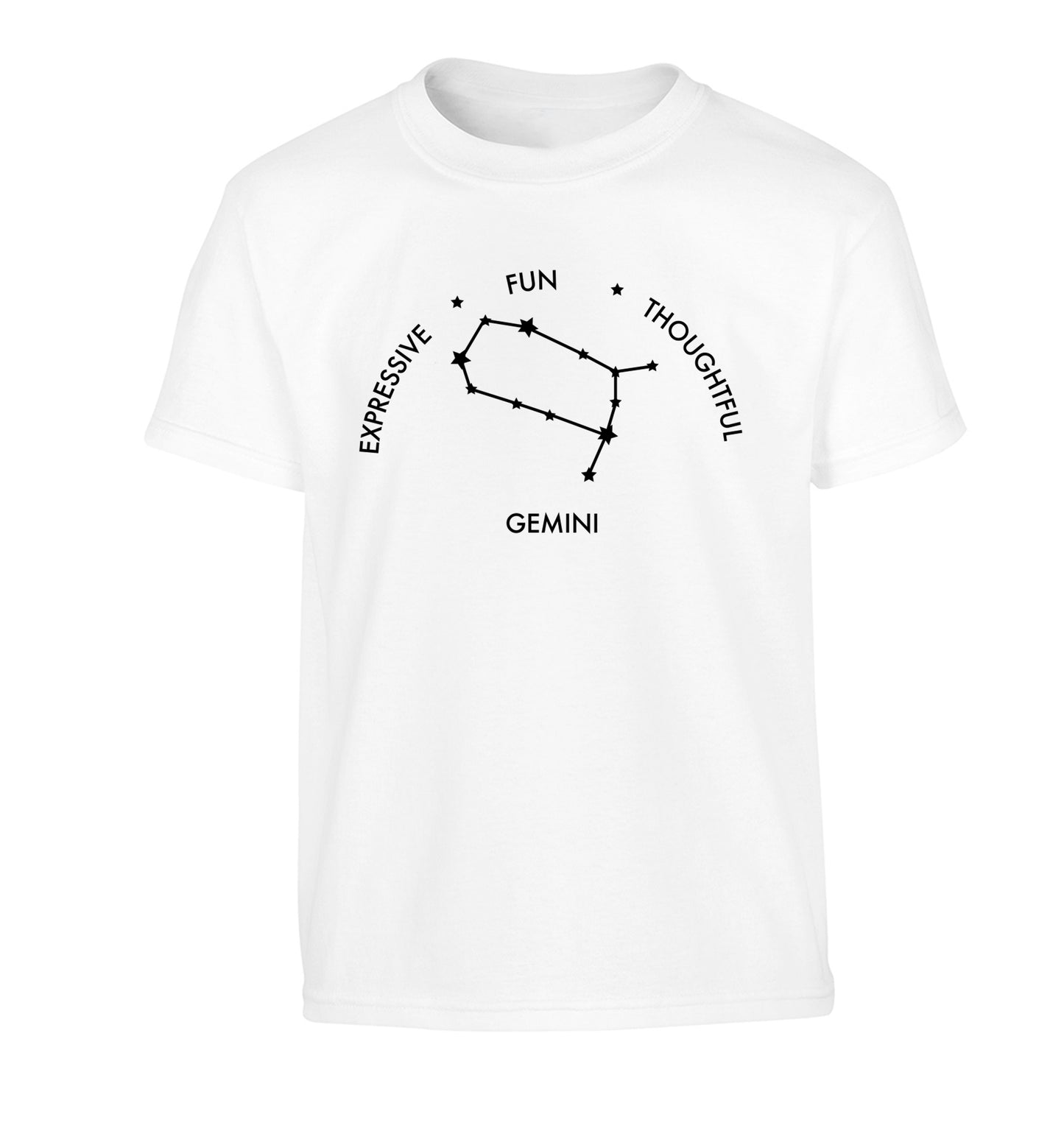 Gemini: Expressive, fun, thoughtful Children's white Tshirt 12-13 Years