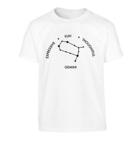Gemini: Expressive, fun, thoughtful Children's white Tshirt 12-13 Years