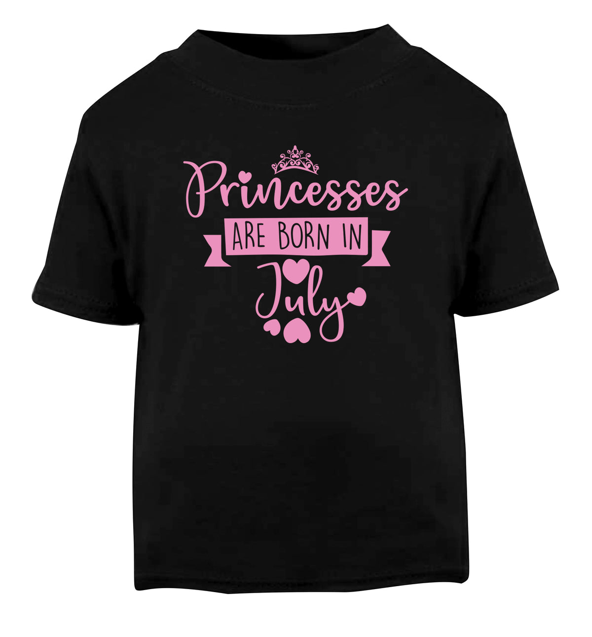 Princesses are born in July Black Baby Toddler Tshirt 2 years