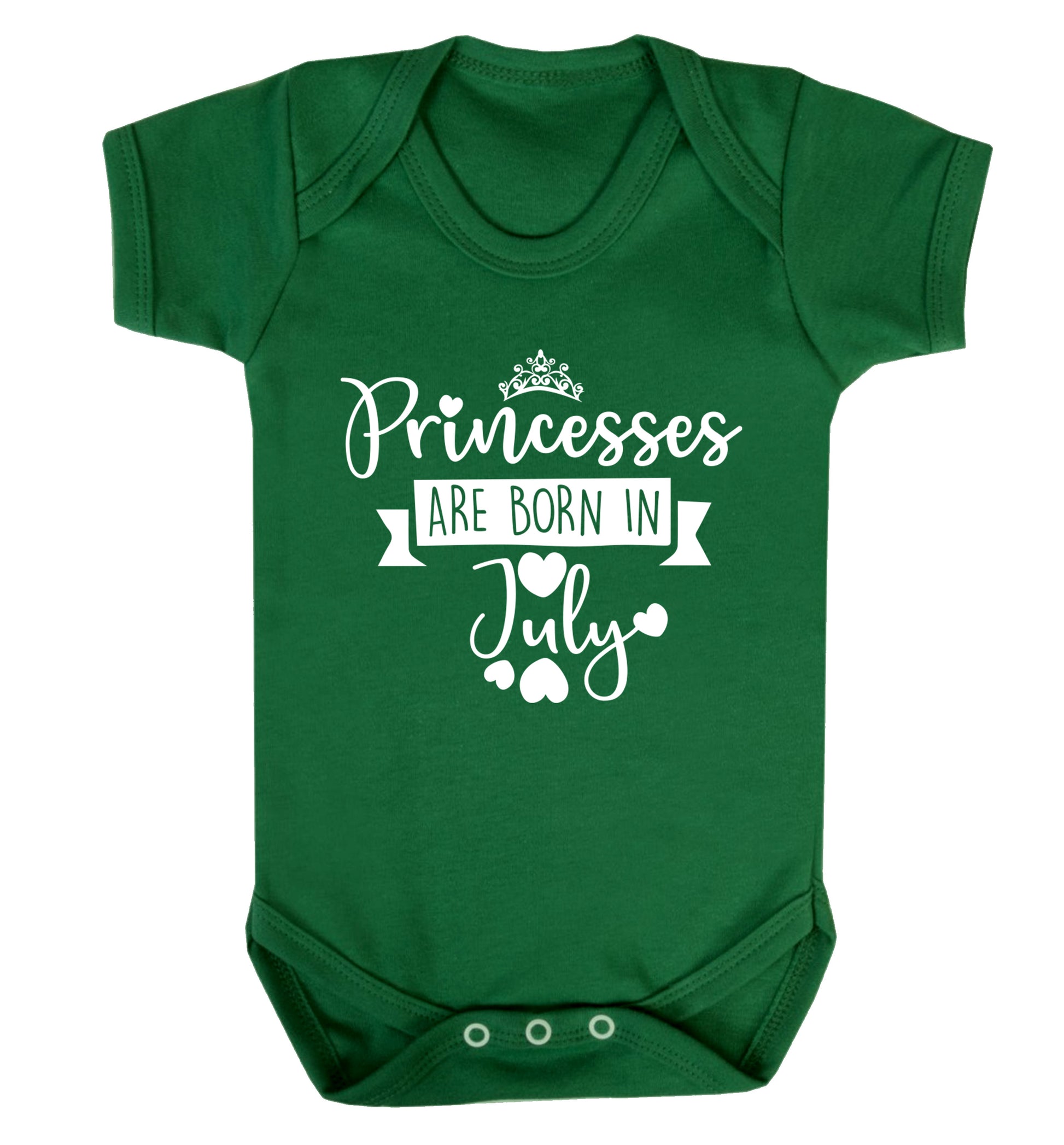 Princesses are born in July Baby Vest green 18-24 months