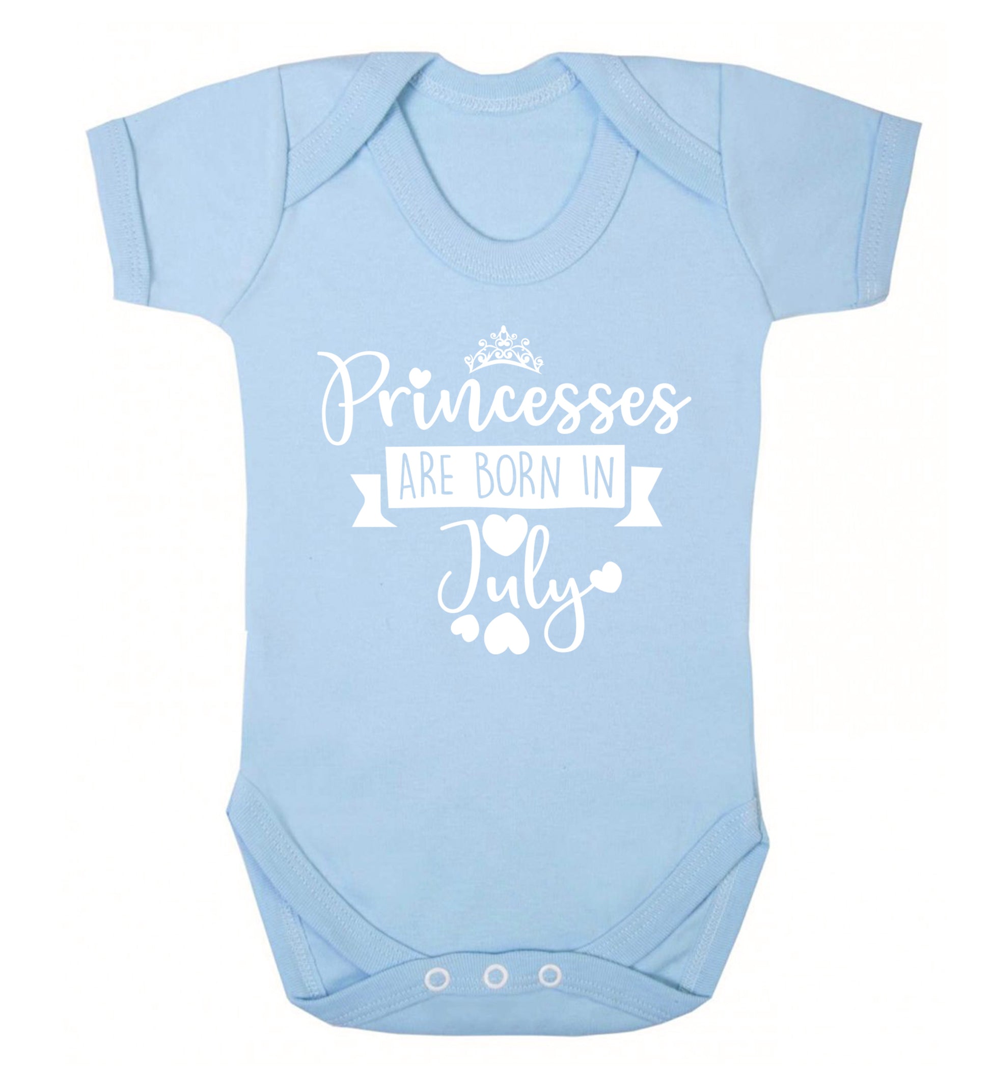 Princesses are born in July Baby Vest pale blue 18-24 months