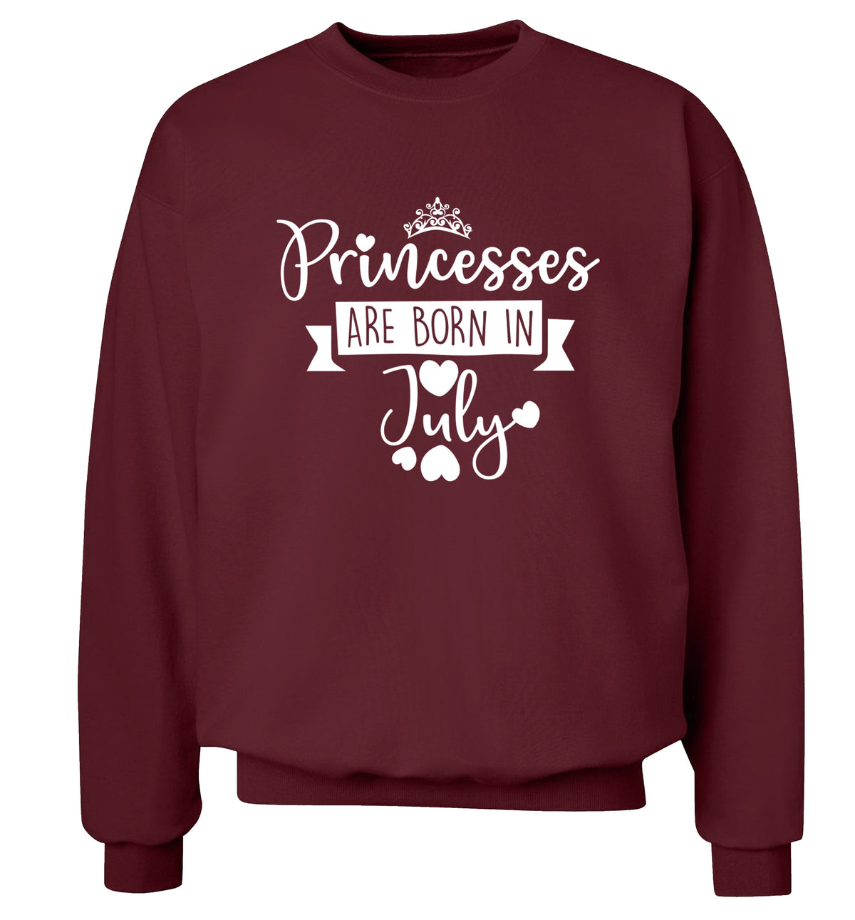 Princesses are born in July Adult's unisex maroon Sweater 2XL