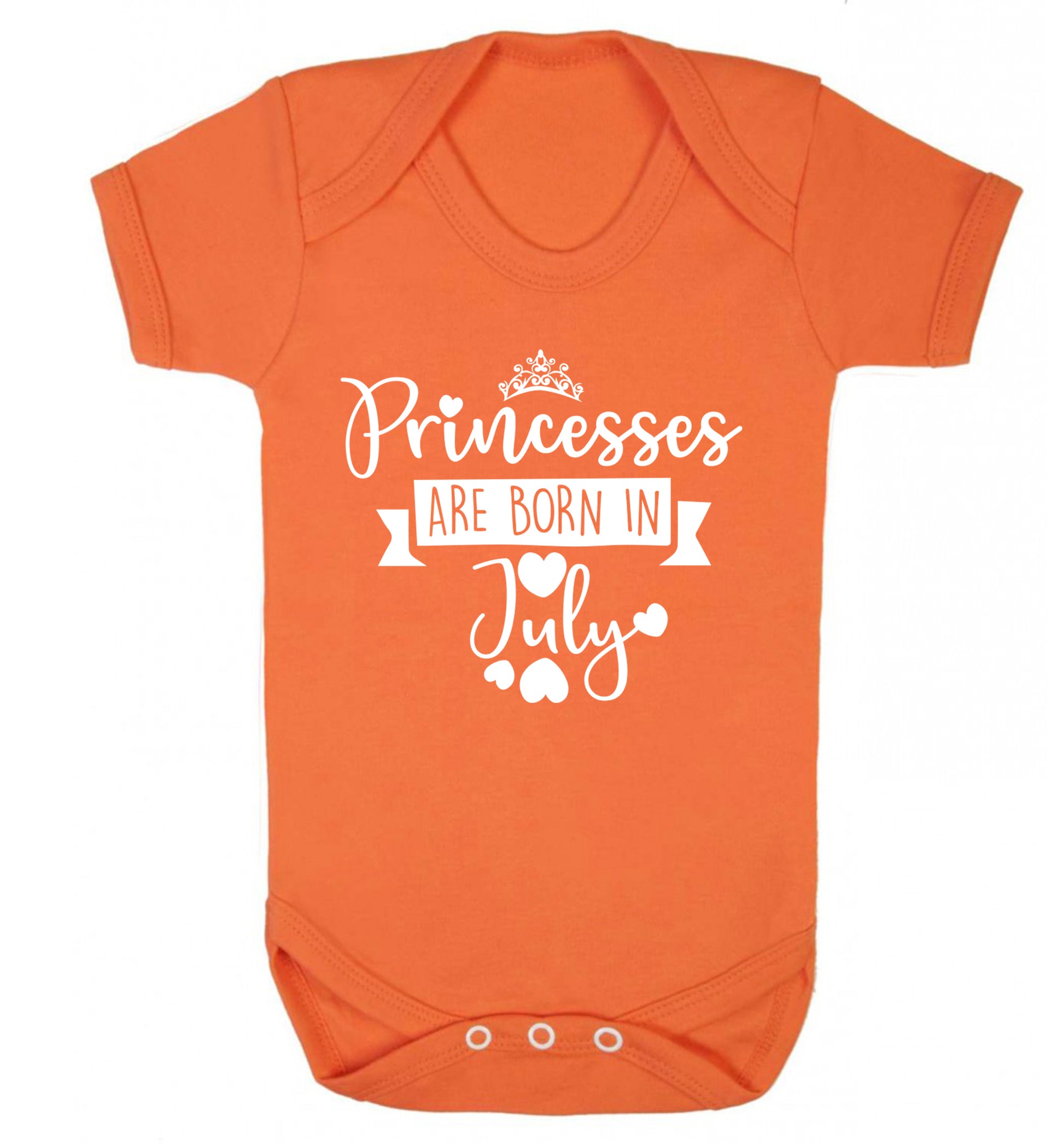 Princesses are born in July Baby Vest orange 18-24 months
