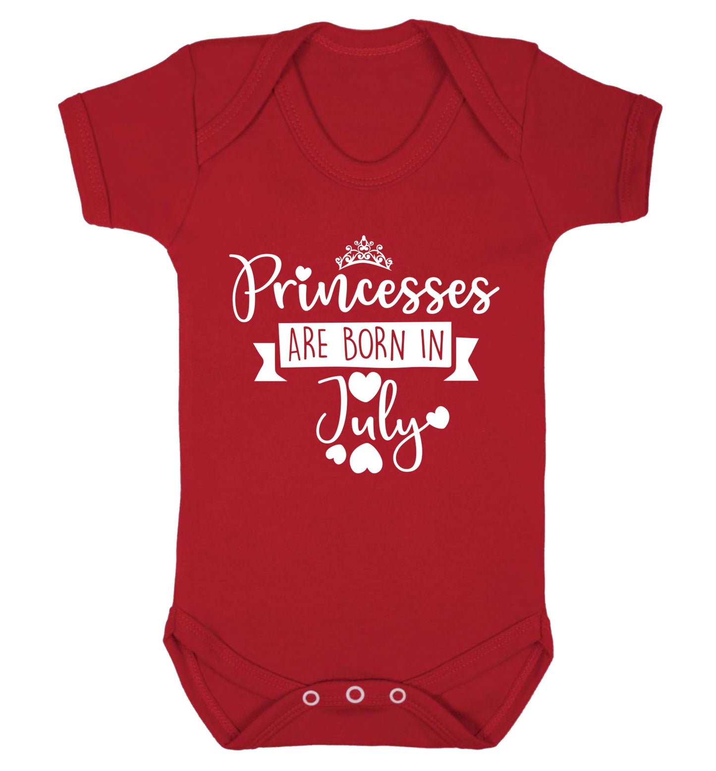 Princesses are born in July Baby Vest red 18-24 months