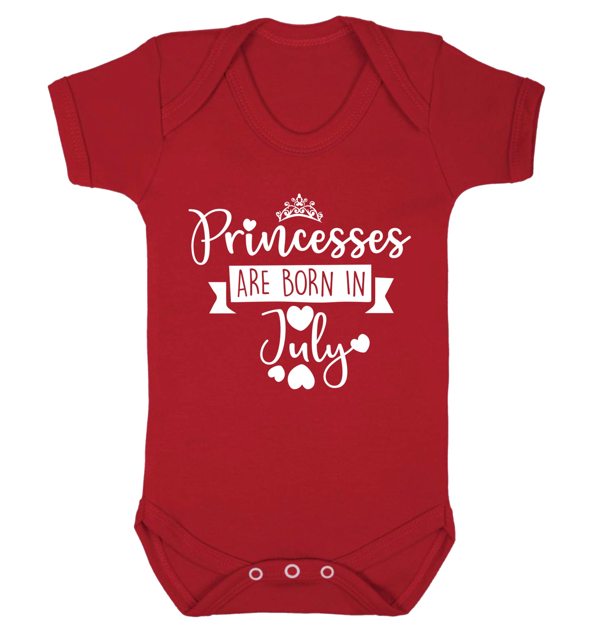Princesses are born in July Baby Vest red 18-24 months