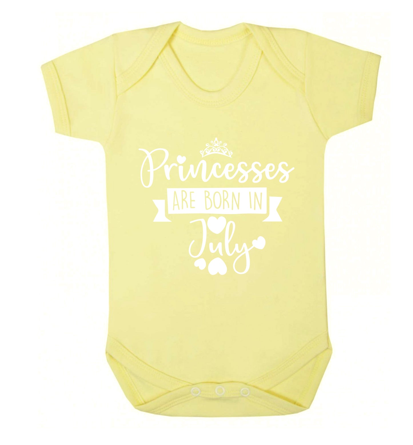 Princesses are born in July Baby Vest pale yellow 18-24 months
