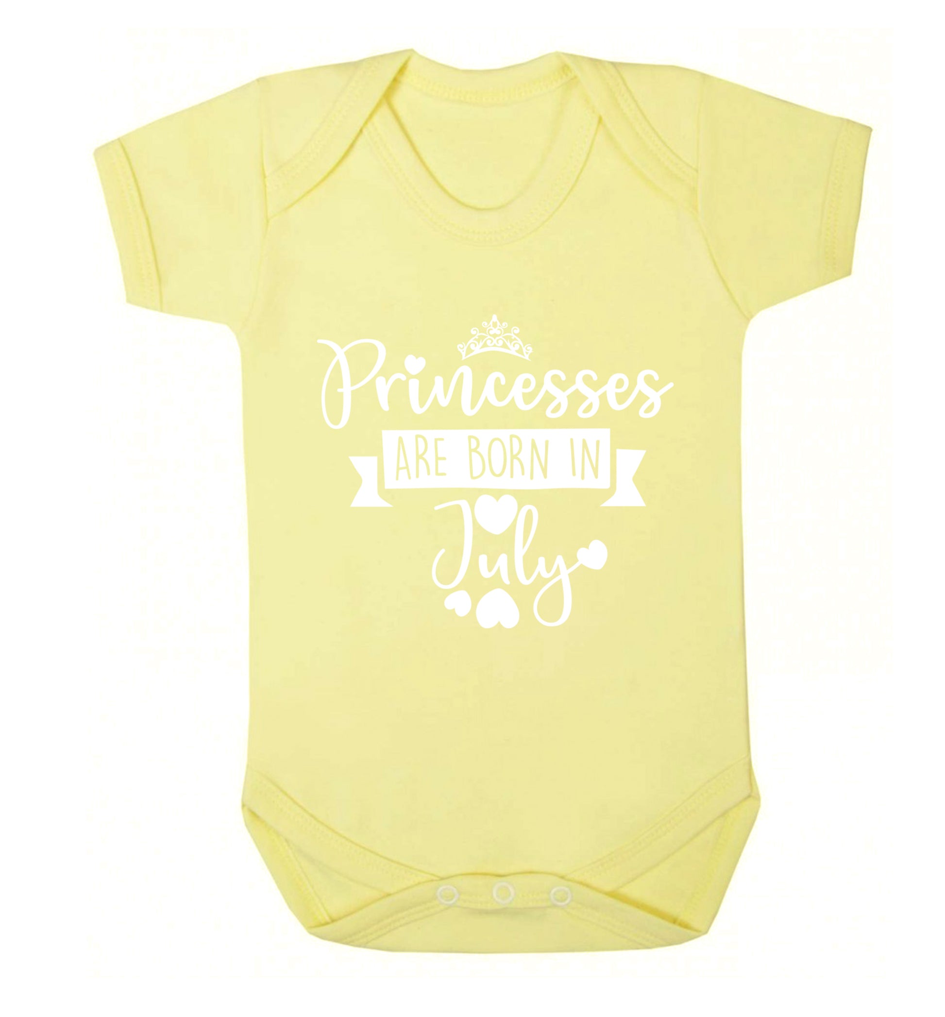 Princesses are born in July Baby Vest pale yellow 18-24 months
