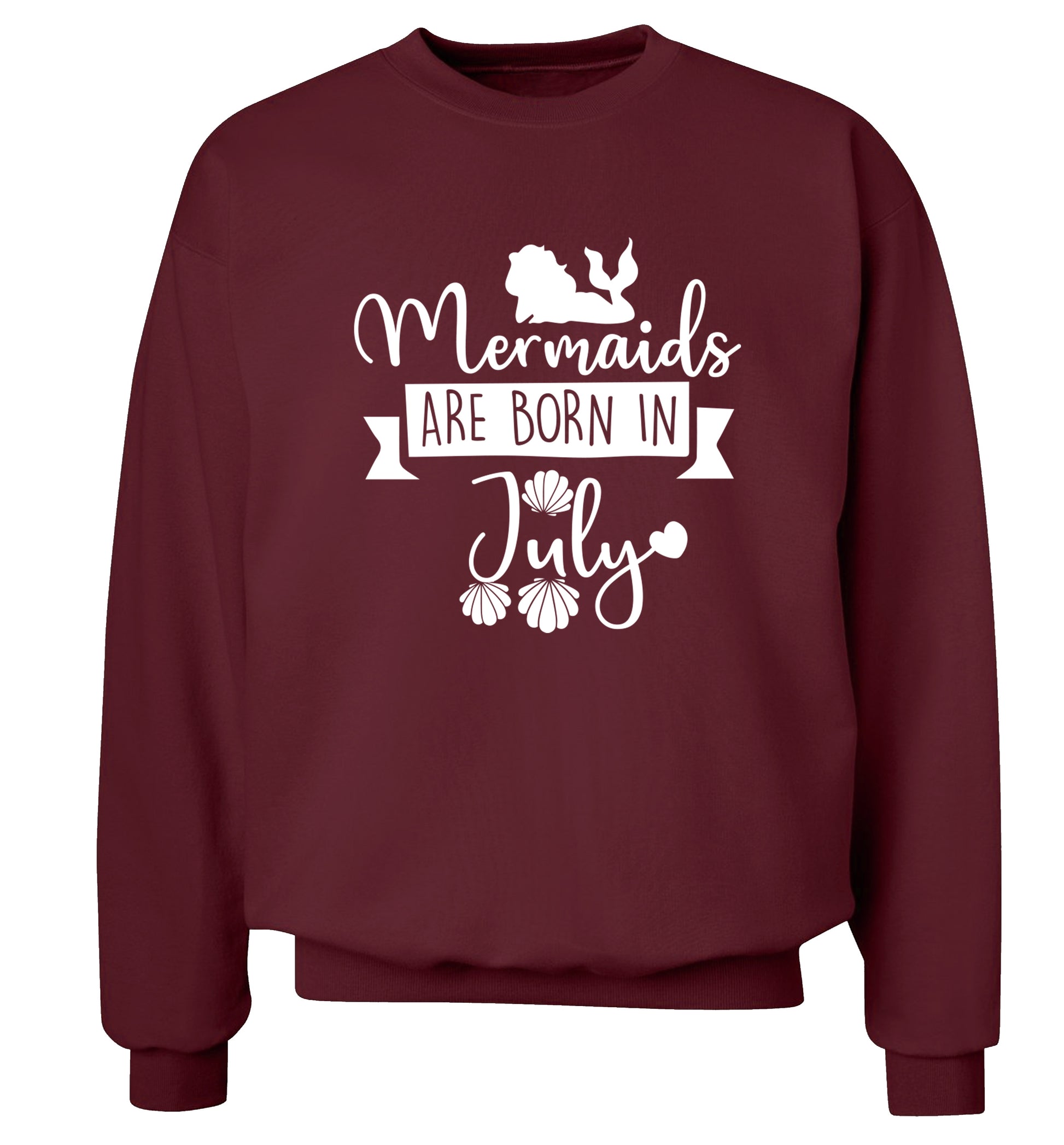 Mermaids are born in July Adult's unisex maroon Sweater 2XL