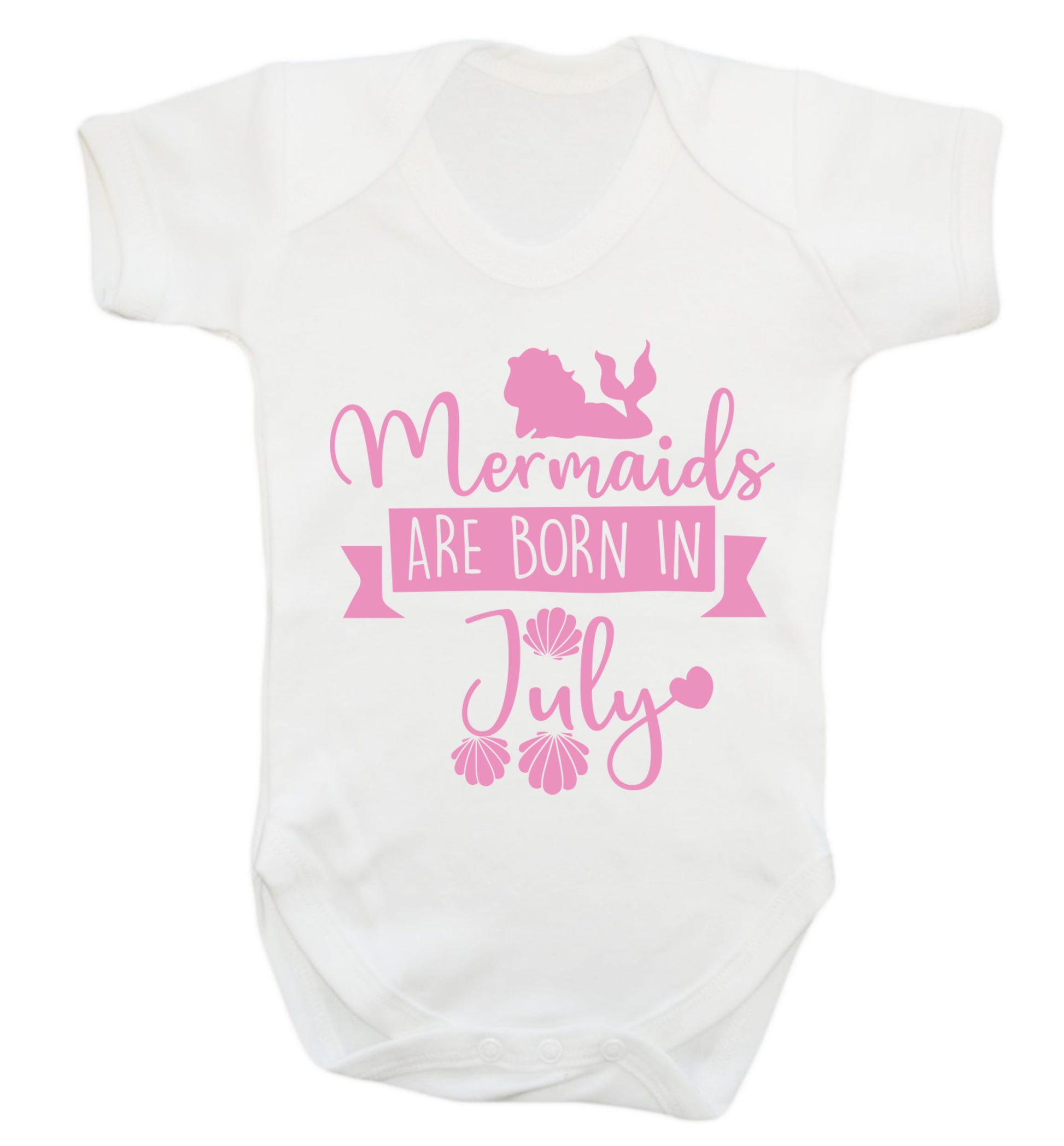 Mermaids are born in July Baby Vest white 18-24 months