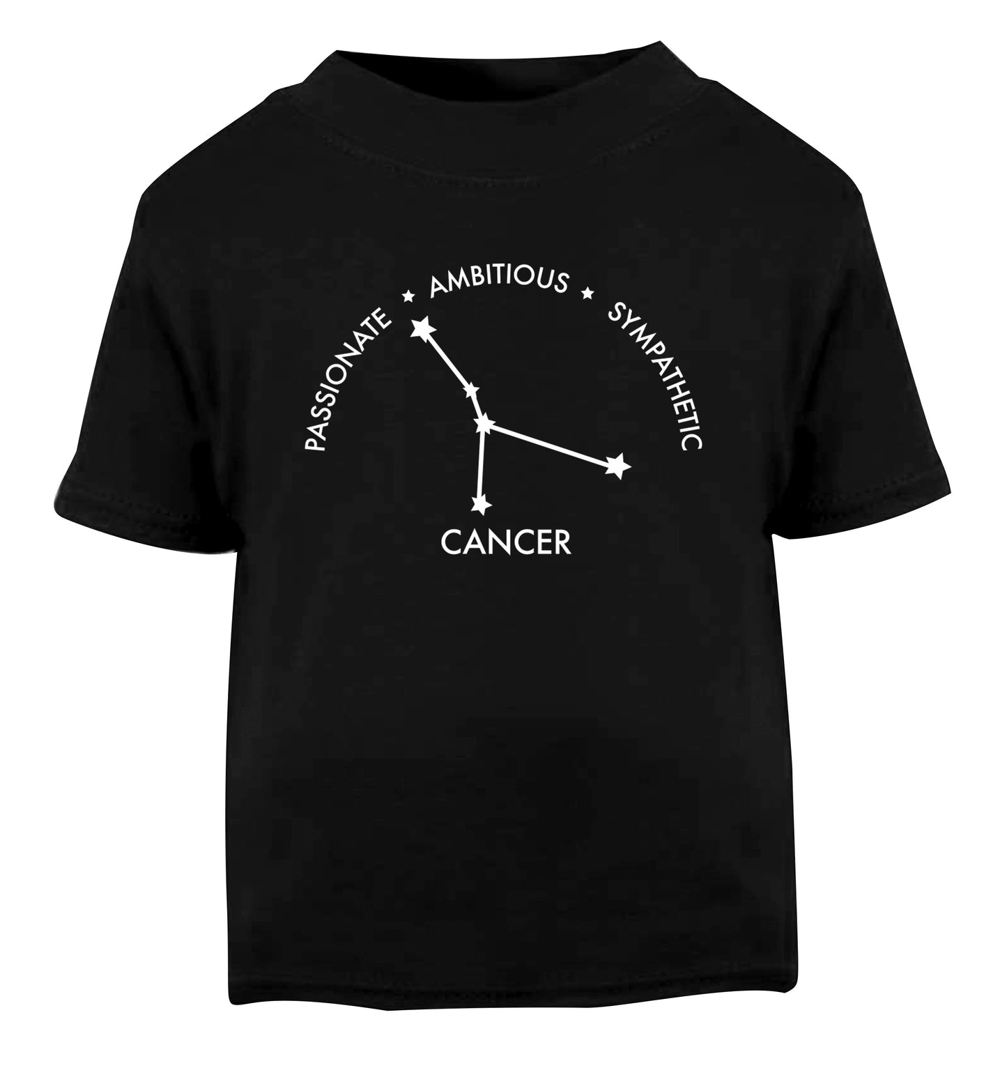 Cancer star sign passionate ambitious sympathetic Black Baby Toddler Tshirt 2 years