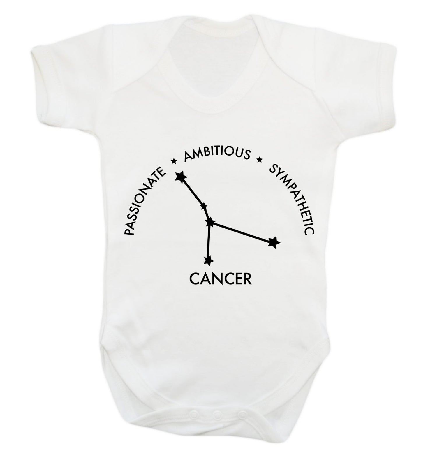 Cancer star sign passionate ambitious sympathetic Baby Vest white 18-24 months