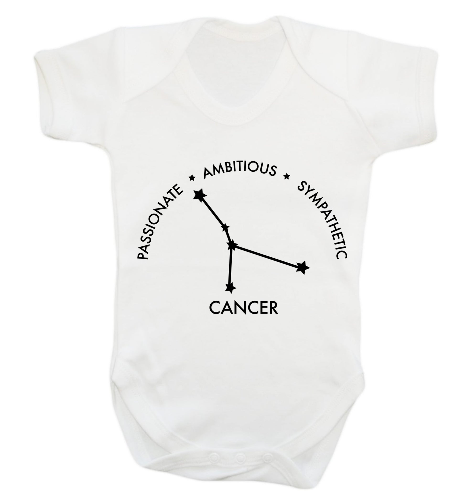 Cancer star sign passionate ambitious sympathetic Baby Vest white 18-24 months