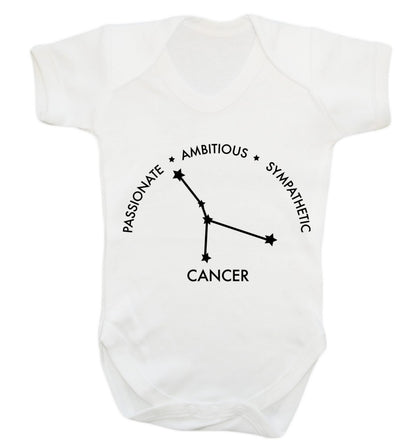 Cancer star sign passionate ambitious sympathetic Baby Vest white 18-24 months