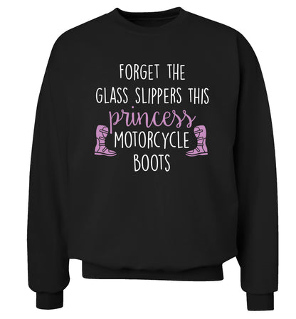 Forget the glass slippers this princess wears motorcycle boots Adult's unisex black Sweater 2XL
