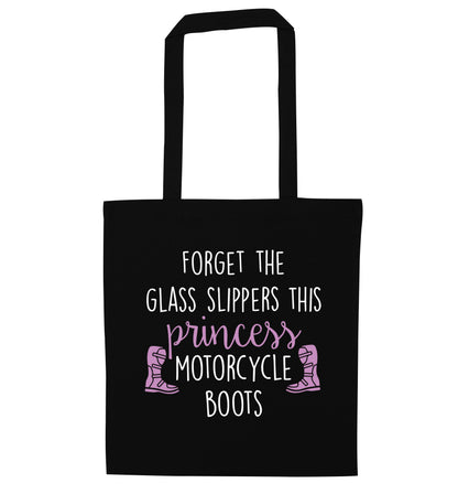 Forget the glass slippers this princess wears motorcycle boots black tote bag