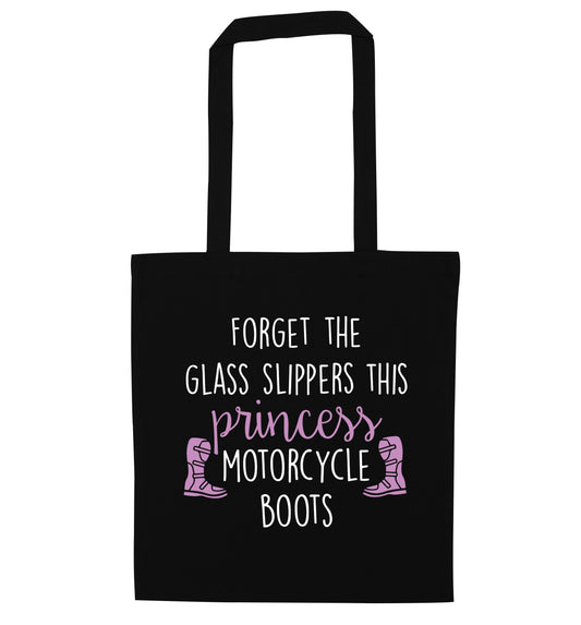 Forget the glass slippers this princess wears motorcycle boots black tote bag