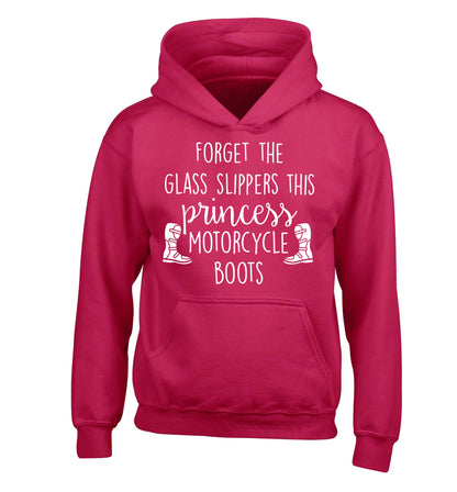 Forget the glass slippers this princess wears motorcycle boots children's pink hoodie 12-13 Years
