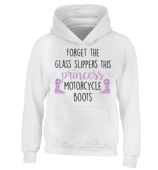 Forget the glass slippers this princess wears motorcycle boots children's white hoodie 12-13 Years