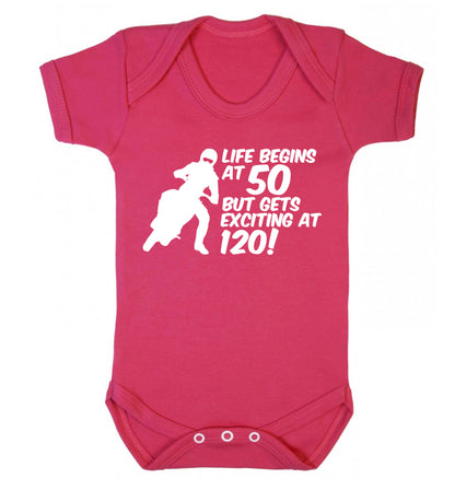 Life begins at 50 but it gets exciting at 120 Baby Vest dark pink 18-24 months