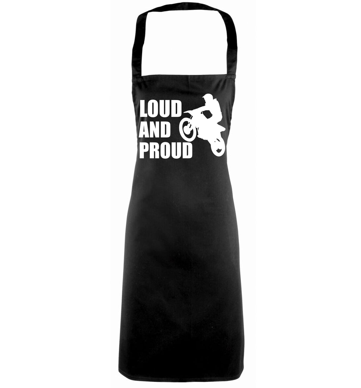 Loud and proud black apron