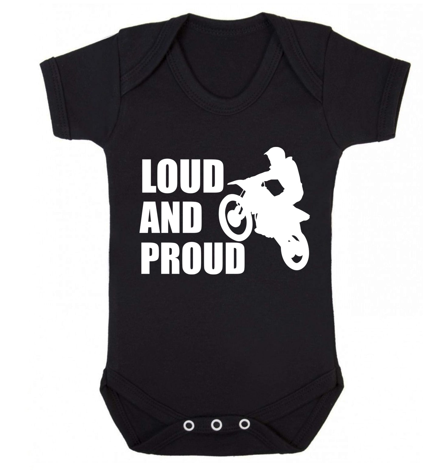 Loud and proud Baby Vest black 18-24 months
