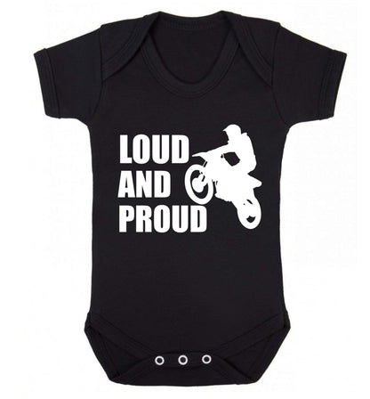 Loud and proud Baby Vest black 18-24 months
